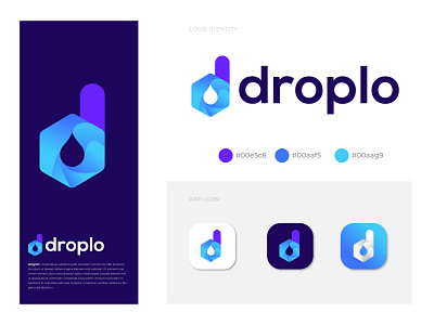 Modern D letter logo design for droplo abstract logo abstract logo design app icon app logo designer brand identity design branding branding agency colorful logo d d logo design drop icon drop logo illustration logodesign modern logo 2020 modern logo design modern logo designer water color waterdrop