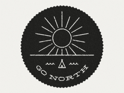 go north badge motorcycle north outdoor polar circle travel wilderness