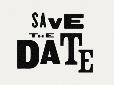 Save the Date save the date std typography wood type