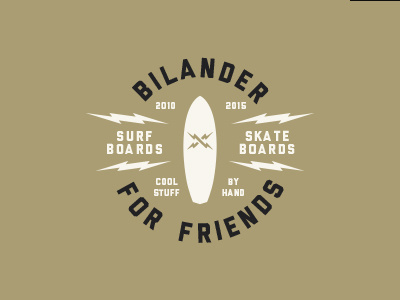 Bilander Badge Project badge bilander black friends gold handmade logo skate skateboard surf surfboard