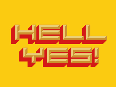 HELL YES - joham racecar typeface