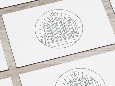 business card business card energy house illustration mockup polarstern