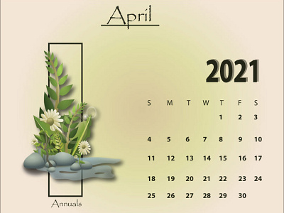 April 2021 april calendar