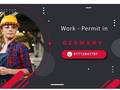 Work - Permit in Germany banner banner ad banner design business colourful corporate eye catching minimal