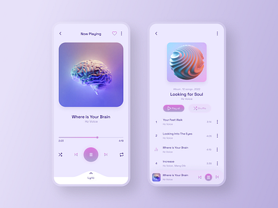 Music Player App app design mobile music app music player ui ui design uiux ux