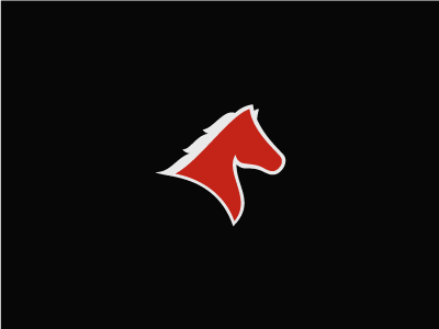 Horse Logo black design flat graphic graphic design horse icon logo modern red sleek white