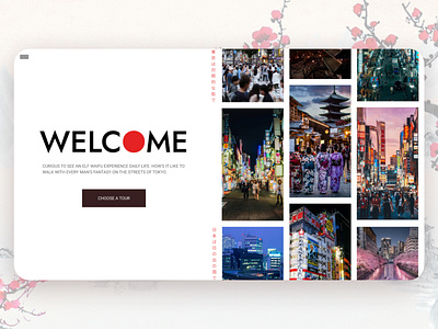Japan travel landing page design site tilda typography webdesing
