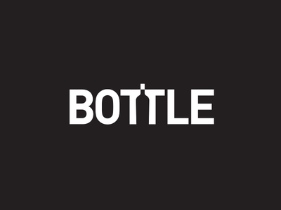 Bottle black white bottle bottle service logo mark table