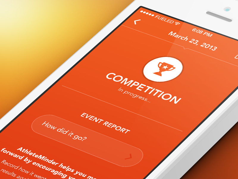 On your marks... sport colour orange competition icon ui