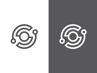 Messin circle logo mark messin mono orbit planet