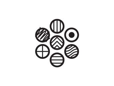 Dot to Dot black and white brand cluster dots logo mark mono patterns