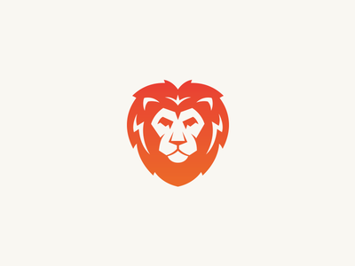 Alpha Male grad icon illustration lion red