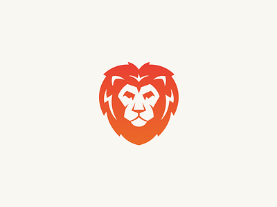 Alpha Male grad icon illustration lion red