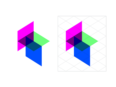 Experimenting 3d branding colour experimentation form logo messing shapes
