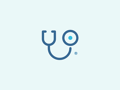 My Heuro branding character health icon illustration logo stethoscope