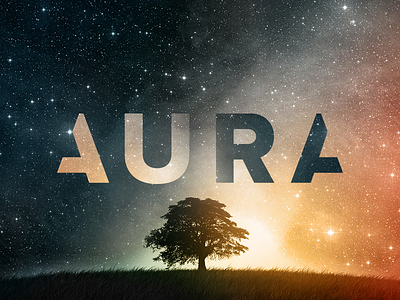 Aura branding logo reflection type typography