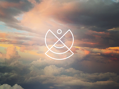 Heavens Above angel branding geometric icon logo