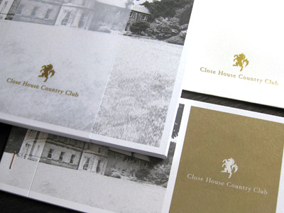 Close House brand brochure literature logo print