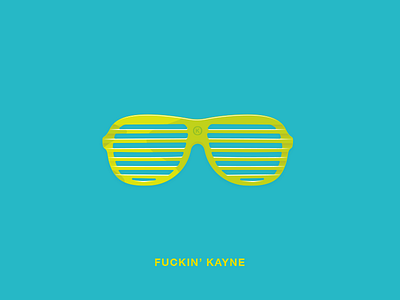 Fuckin' Kanye fun glasses grenn icon illustration kanye