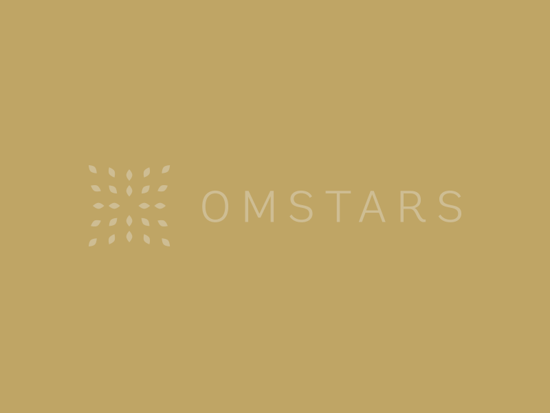 Omstars branding community icon identity logo yoga