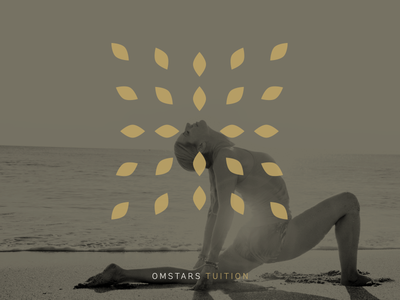 Omstars Tuition brand branding icon identity logo yoga yogi