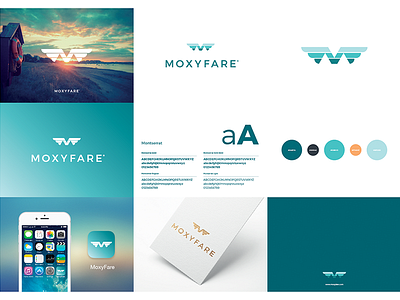 Moxyfare branding guidelines identity logo style guide travel wings