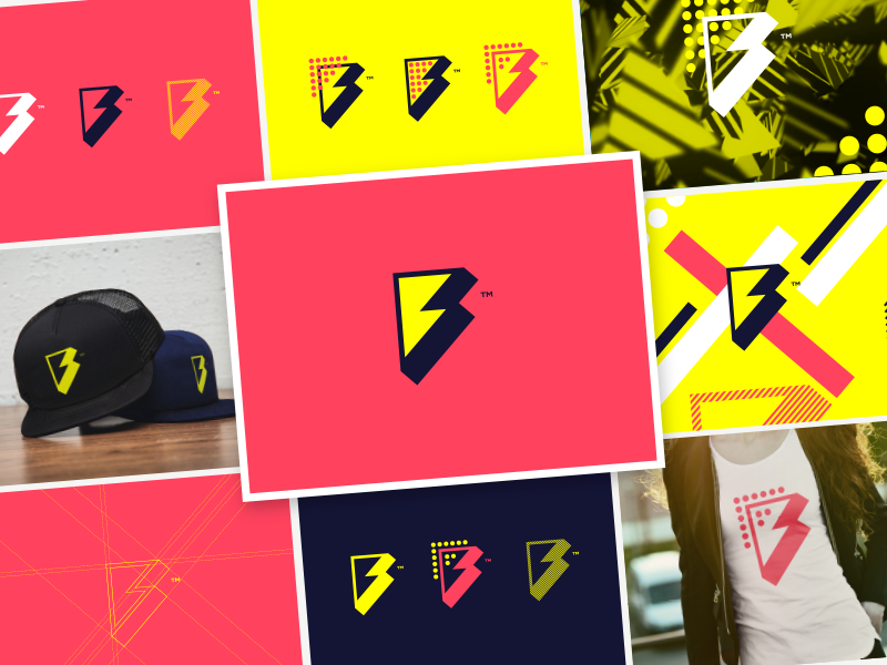Flash Dev f lightning design identity branding icon logo flash