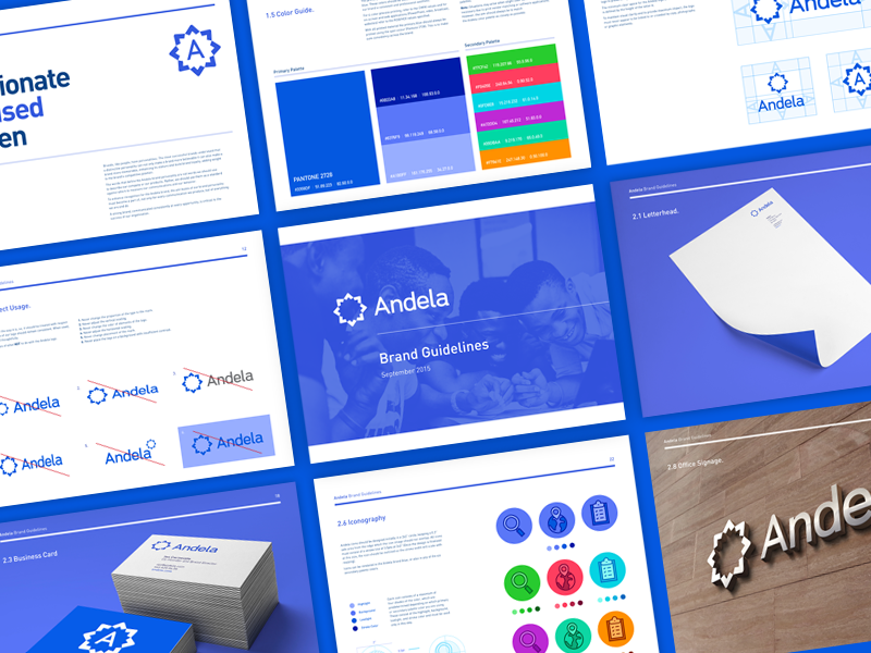 Andela Brand Guidelines guide guidelines branding brand identity logo