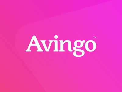 Avingo brand branding custom logo logotype pink type typography