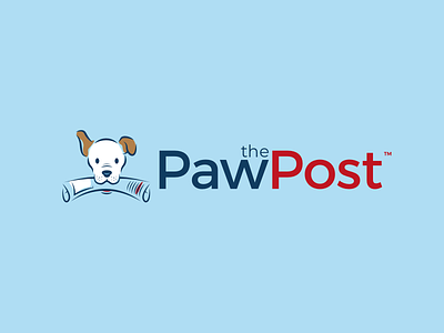 The Pawpost blog brand branding dogs icon illustration logo newspaper