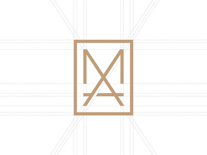 MA a m brand icon monogram identity branding logo