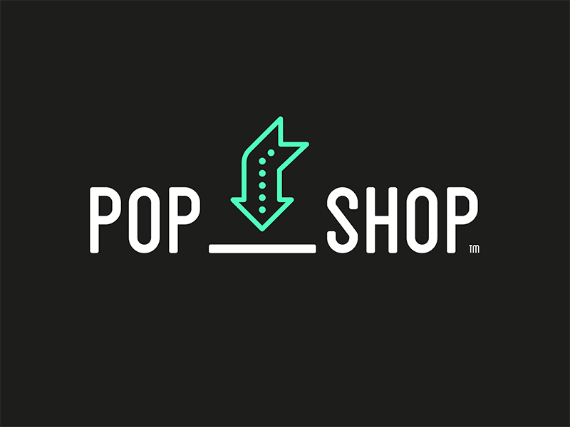 Pop_Shop identity icon branding logo logotype type typography shop popup