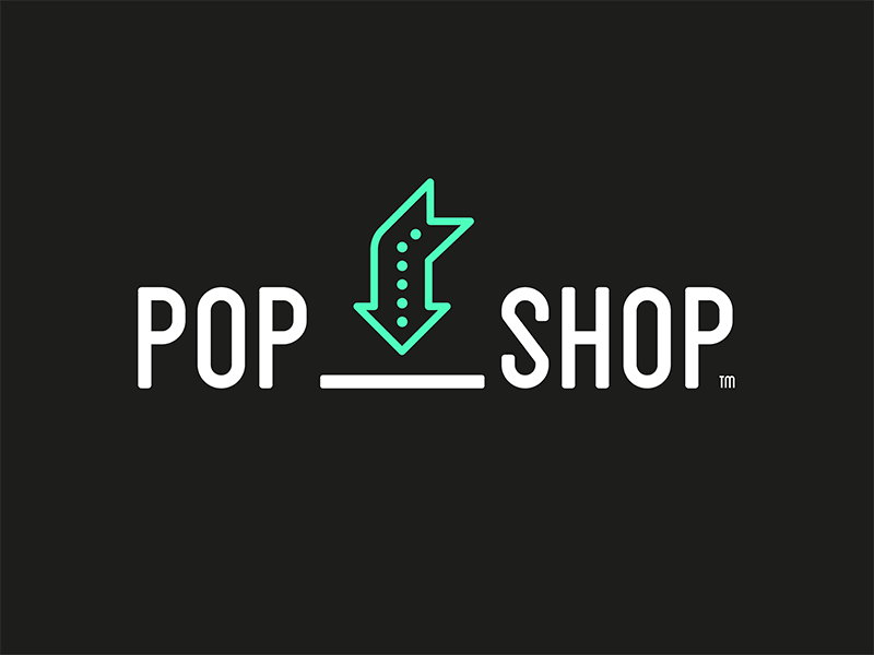 Pop_Shop branding icon identity logo logotype popup shop type typography