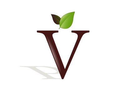 Wine Logo leaves logo v wine