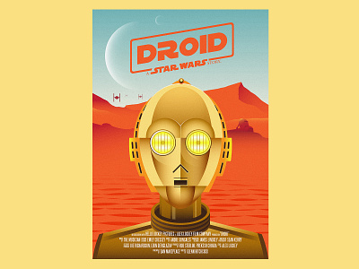 Droid Poster design droid illustration poster robot star wars type