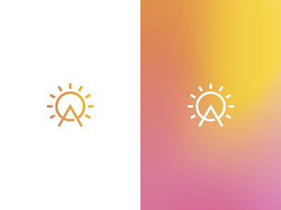 A Sunset Icon a sunset branding gradient icon icon design logo logo design sun