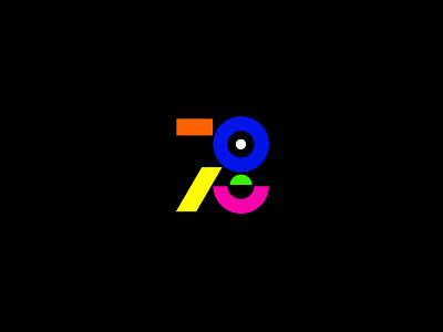 78 7 78 8 abstract geometric icon logo type typography