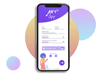 Art App - Sign up page - Daily UI #1