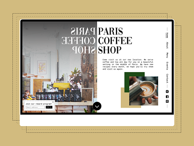 Paris Coffee Shop landingpage - DailyUI #3