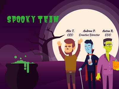 Halloween Team banner illustration halloween halloween design illustration spooky vector