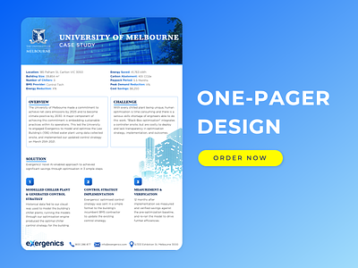 Minimal and Modern One-Pager / Brochure Design