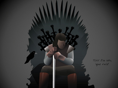 Tribute illustration about Game of thrones with a little humor drawing game of thrones illustration personal