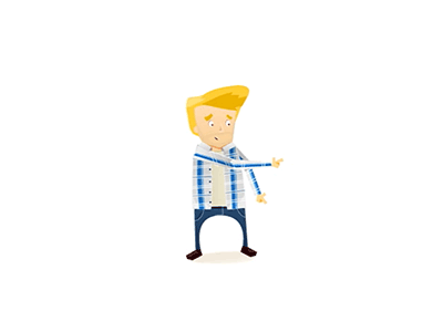 Character animation for a project presentation