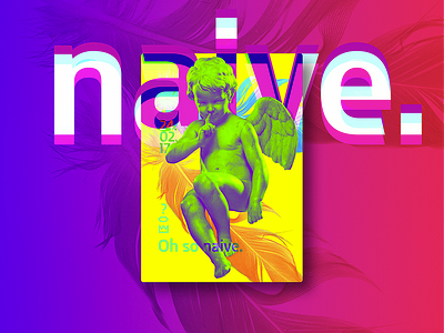 ☝ static eyes☝ #01 • Oh so naive 😇 2017 brazil colours design duotone freelance gradient portfolio poster sculpture type typography
