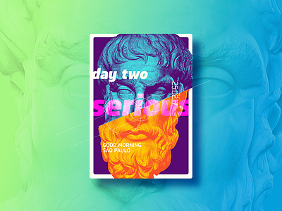 ☝ static eyes☝ #02 • Serious 2017 brazil colours design duotone freelance gradient portfolio poster sculpture type typography