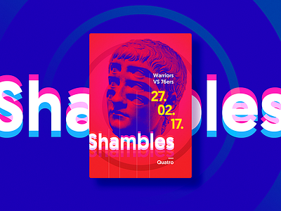 ☝ static eyes☝ #04 • Shambles 2017 brazil colours design duotone freelance gradient portfolio poster sculpture type typography
