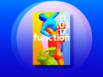 ☝ static eyes ☝ #16 • function 2017 brazil colours design duotone freelance gradient portfolio poster sculpture type typography