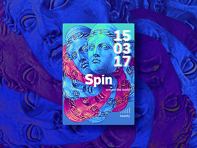 ☝ static eyes☝ #20 • Spin 2017 brazil colours design duotone freelance gradient portfolio poster sculpture type typography