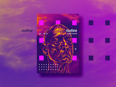 ☝ static eyes☝ #25 • Routine 2017 brazil colours design duotone freelance gradient portfolio poster sculpture type typography