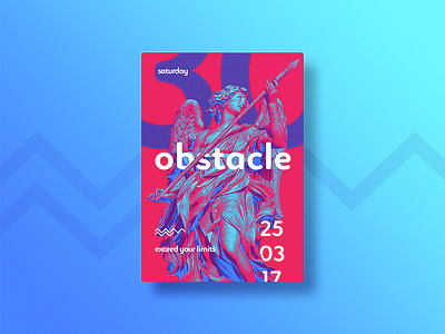 ☝ static eyes☝ #30 • obstacle 2017 brazil colours design duotone freelance gradient portfolio poster sculpture type typography